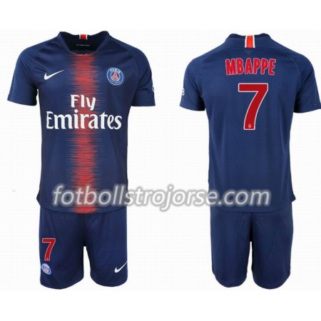 Paris Saint-Germain Matchtröjor MBAPPE 7 Barn Hemma Fotbollströja 2018-2019 Paris Saint-Germain Matchtröjor MBAPPE 7 Barn Hemma Fotbollströja 2018-2019